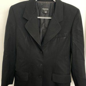 Gucci Men's Black Blazer Size 42